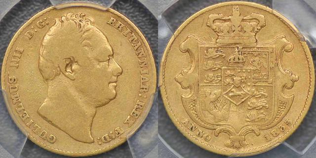 1835年ソブリン金貨