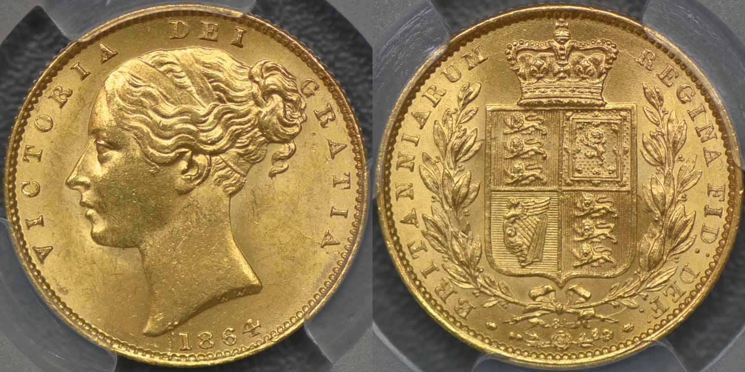 1864年ソブリン金貨