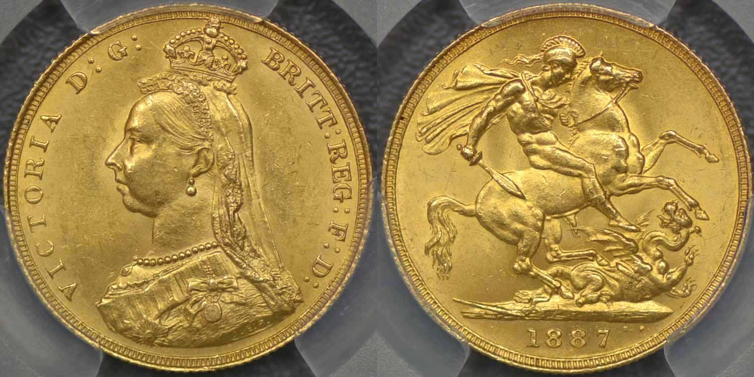1887年ソブリン金貨