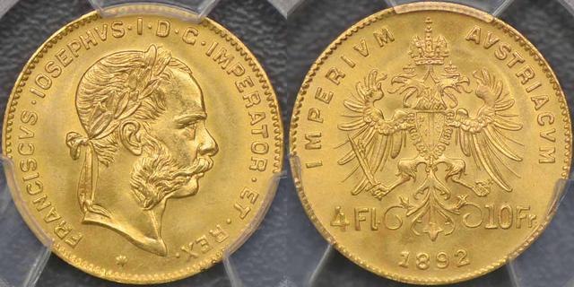 1892 Vier-Florins-Nachprägung
