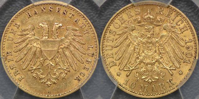 Lübeck, 1901 Berlin Ten Mark
