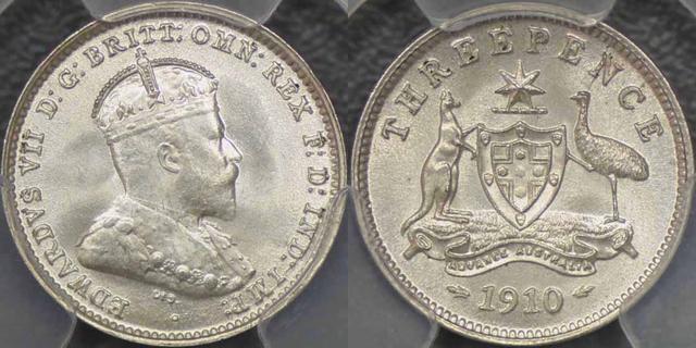 1910年 3ペンス硬貨