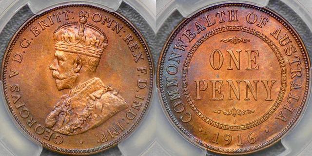 1916 Calcutta Penny