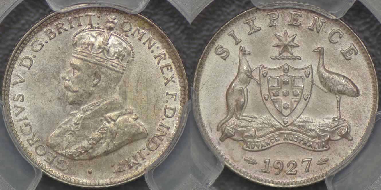 1927 Sixpence
