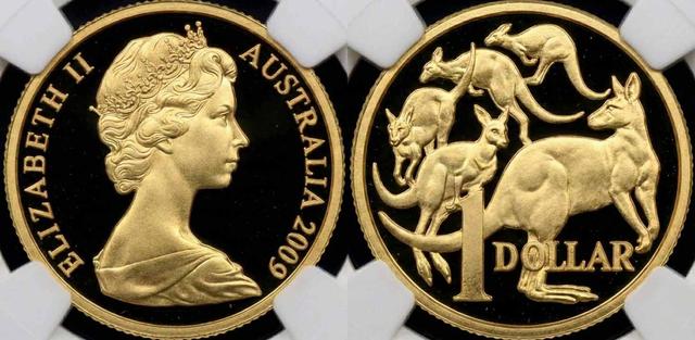 2009 Ein Dollar in Gold