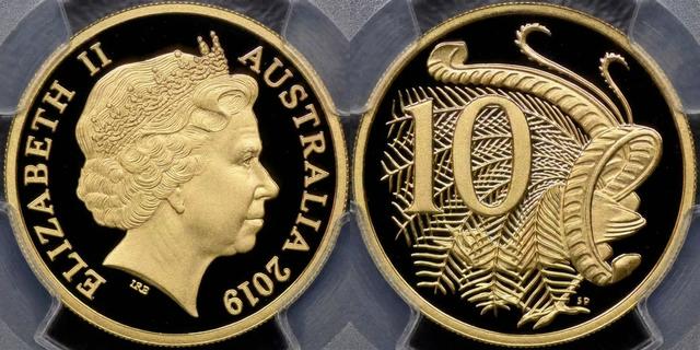 2019 Ten Cent in gold
