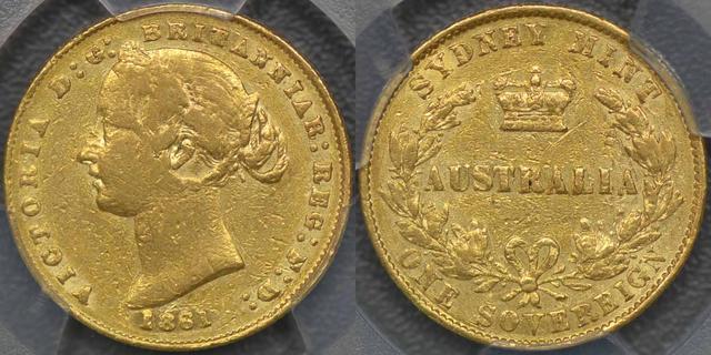1861 Sydney Mint Sovereign