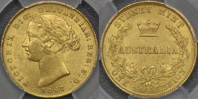 1867 Sydney Mint Sovereign