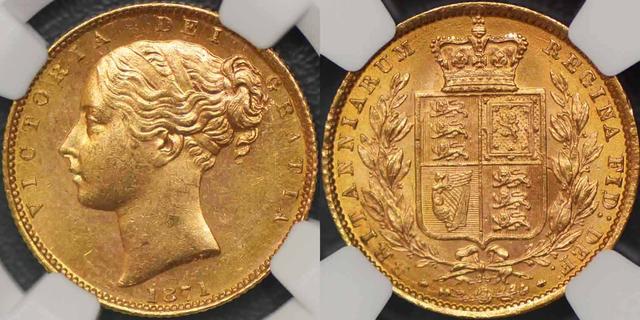 1871 Schild Rückseite Sovereign