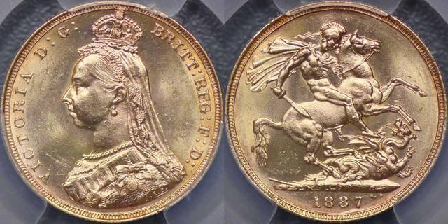 1887 Melbourne Jubilee Head Sovereign