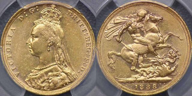 1888 Melbourne Sovereign