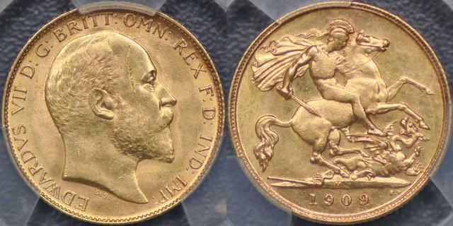 1909 Melbourne Half Sovereign