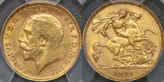 1911 Perth Half Sovereign