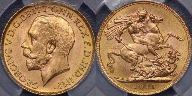 1911年オタワ・ソブリン金貨