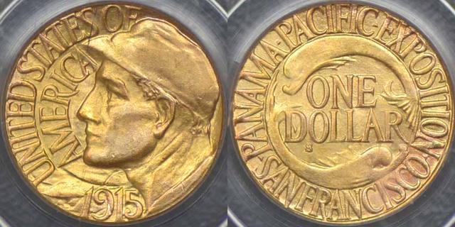 1915 Ein-Dollar-Banknote Panama-Pazifik