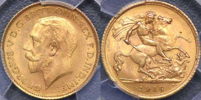 1916 Sydney Half Sovereign