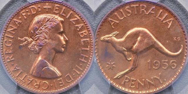 1956 Perth Proof Penny