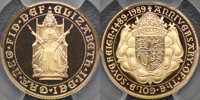 1989 Proof Tudor Rose Half Sovereign