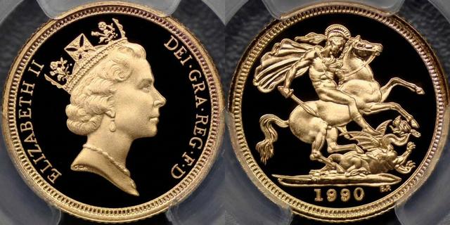 1990 Proof Half Sovereign