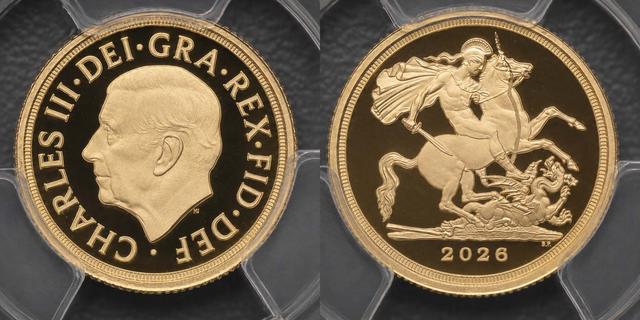 2026 Proof Quarter Sovereign with strike-through