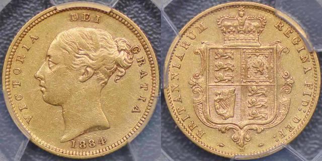 1884 Melbourne Halb Sovereign