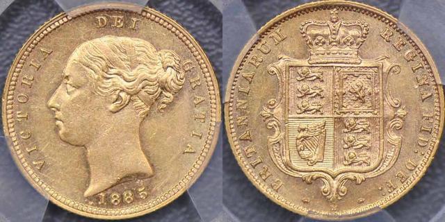 1885 Melbourne Halb Sovereign