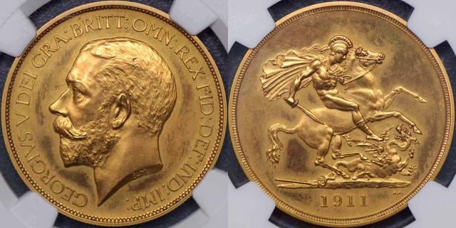 1911 Proof Fünf Pfund