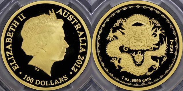 2012 Einhundert Dollar Lucky Dragon