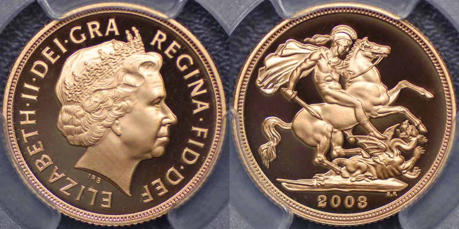 Great Britain 2003 Proof Sovereign - PCGS PR69DCAM